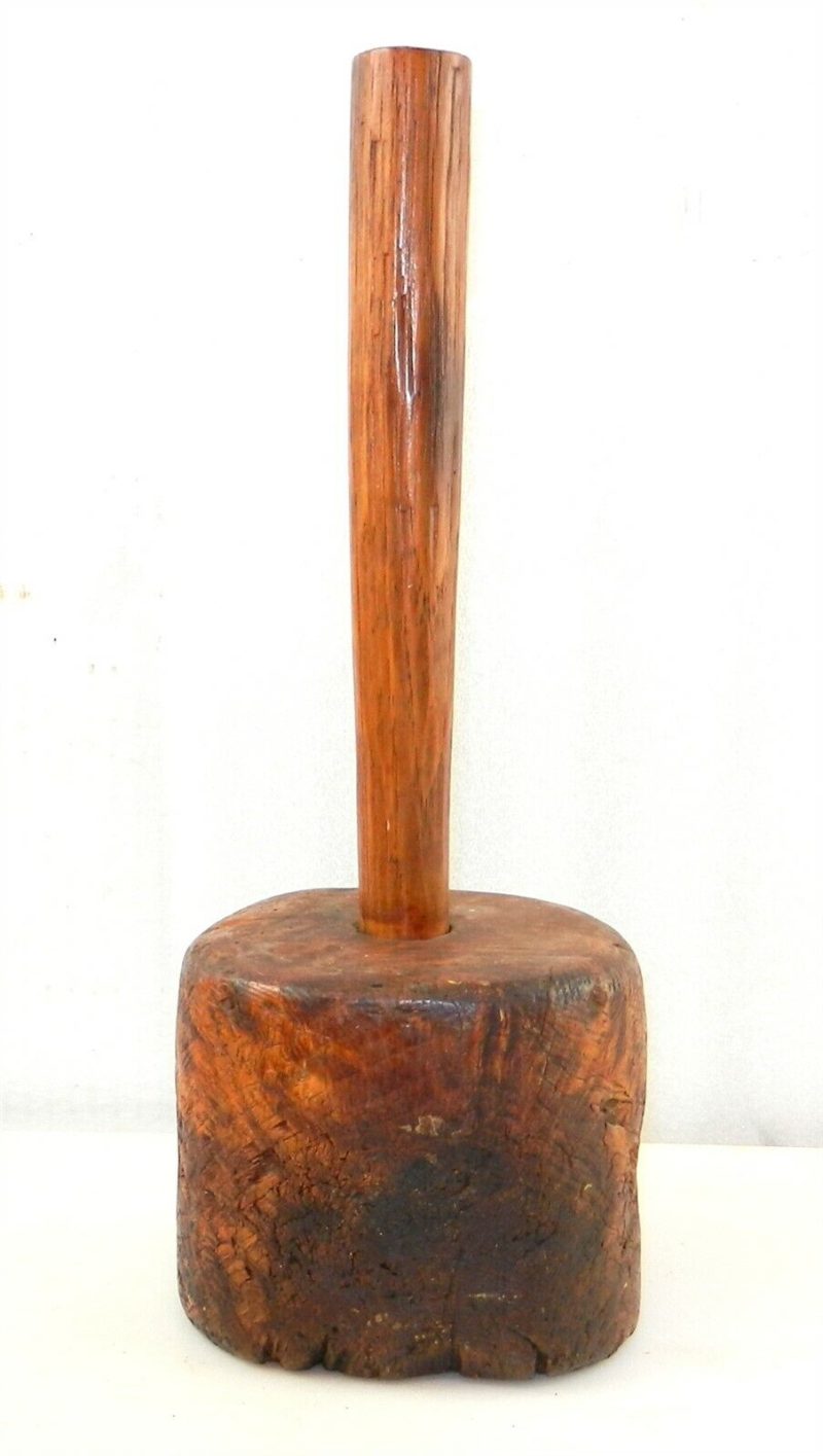 Antique Primitive Wood Potato Food Masher Smasher Kitchen Utensil ~ T379