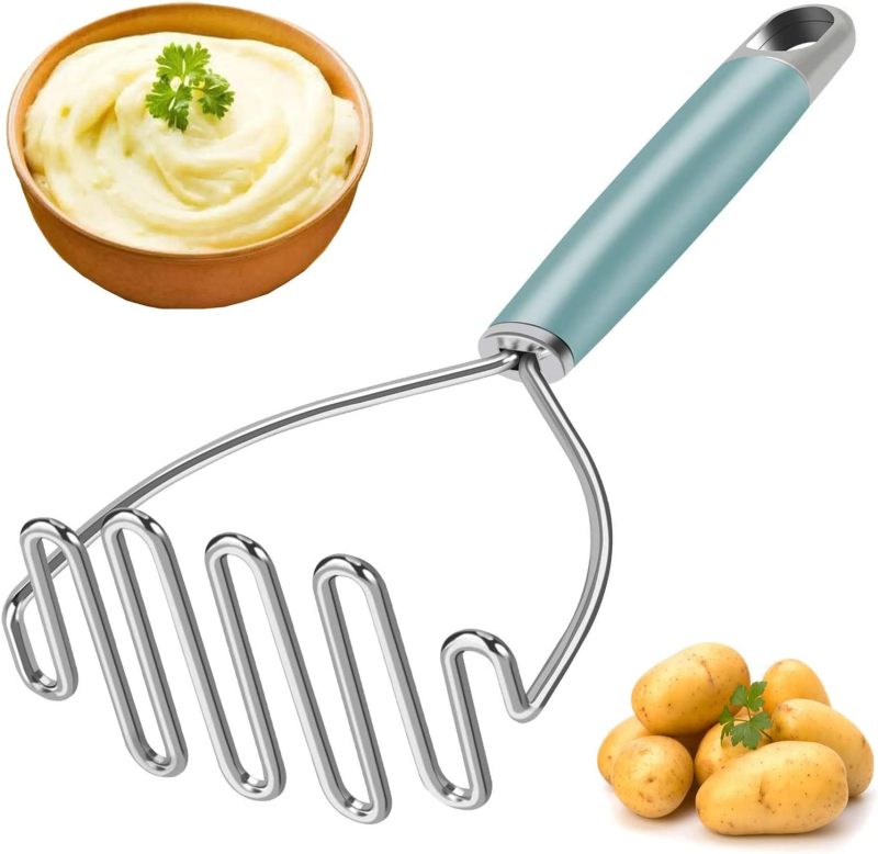 BEIYA Potato Masher, Premium Masher Kitchen Tool, Heavy Duty Potato Masher Stain