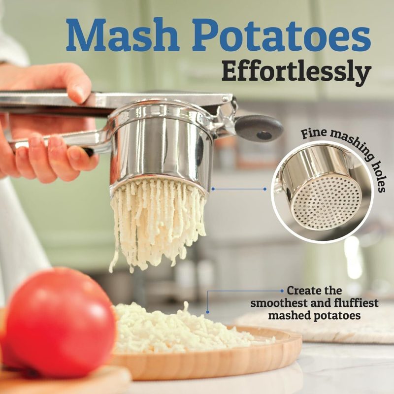 Heavy Duty Stainless Steel Potato Masher and Ricer Kitchen Tool