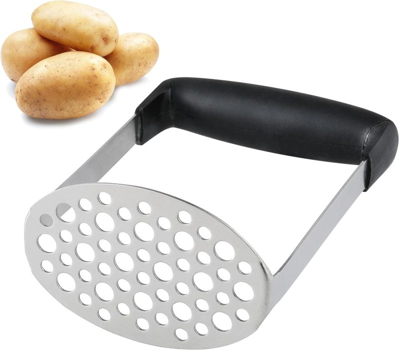 Stainless Steel Fruits Potatoes Masher With Ergonomic Handle Kitchen Tool