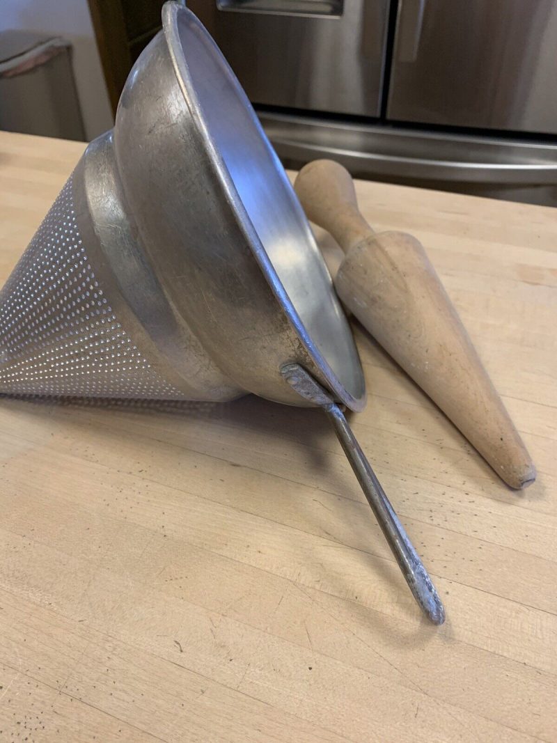 Vintage Aluminum Cone potato ricer and colander