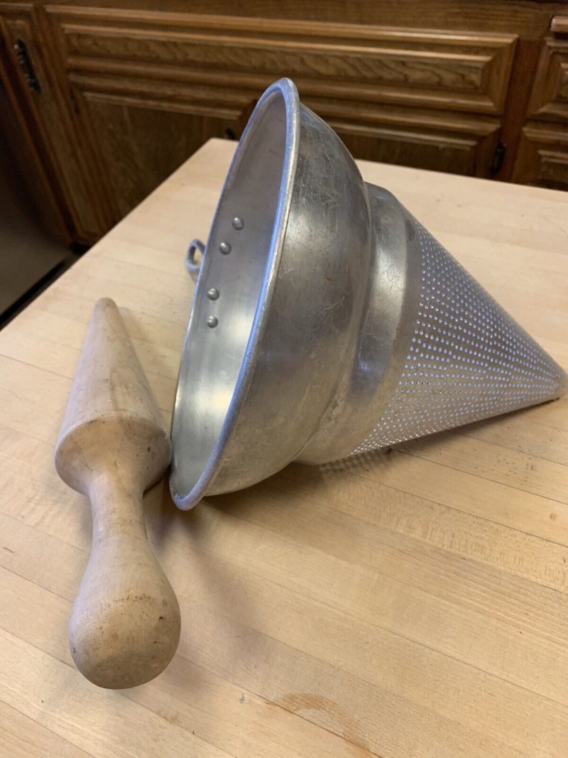 Vintage Aluminum Cone potato ricer and colander