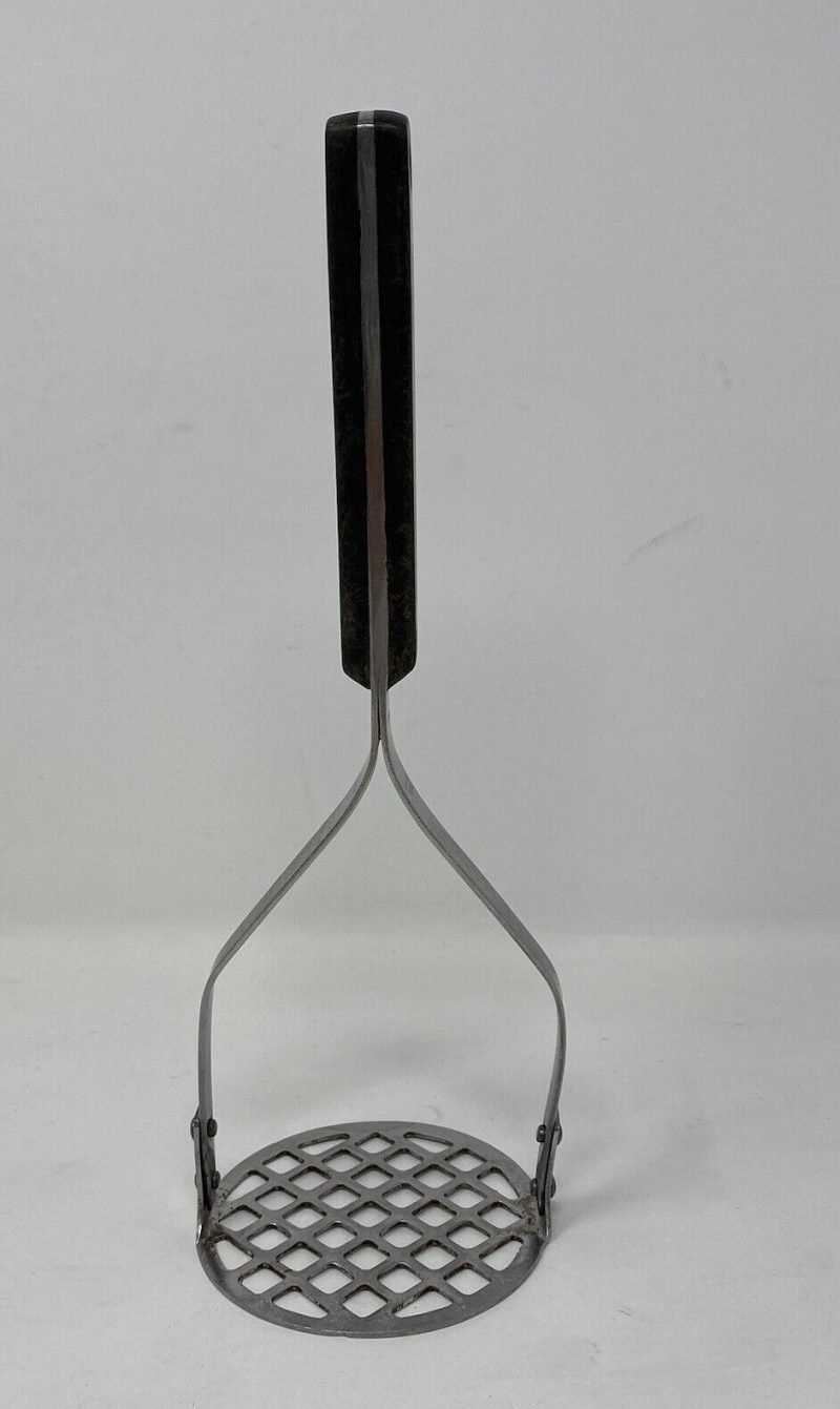 Vintage Cavengton Potato Avocado Masher Black Handle Stainless Steel