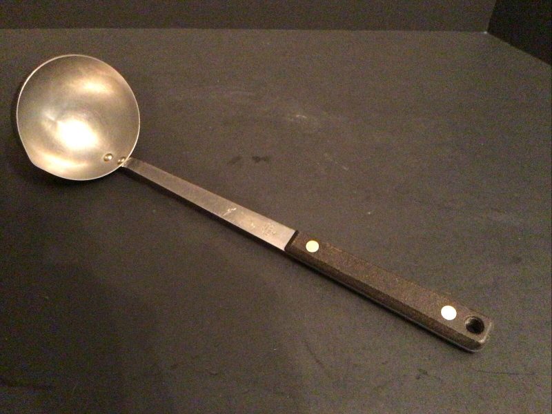 Vintage Flint Arrowhead Stainless Steel Soup Ladle Spoon 9 1/2" Bakelite Handle