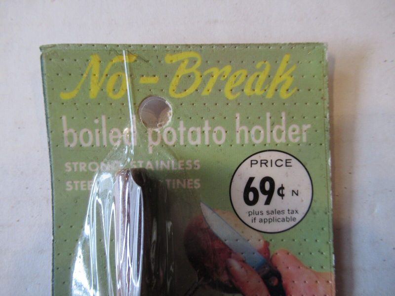 Vintage No-Break Boiled Potato Holder w/Stainless Steel Tines