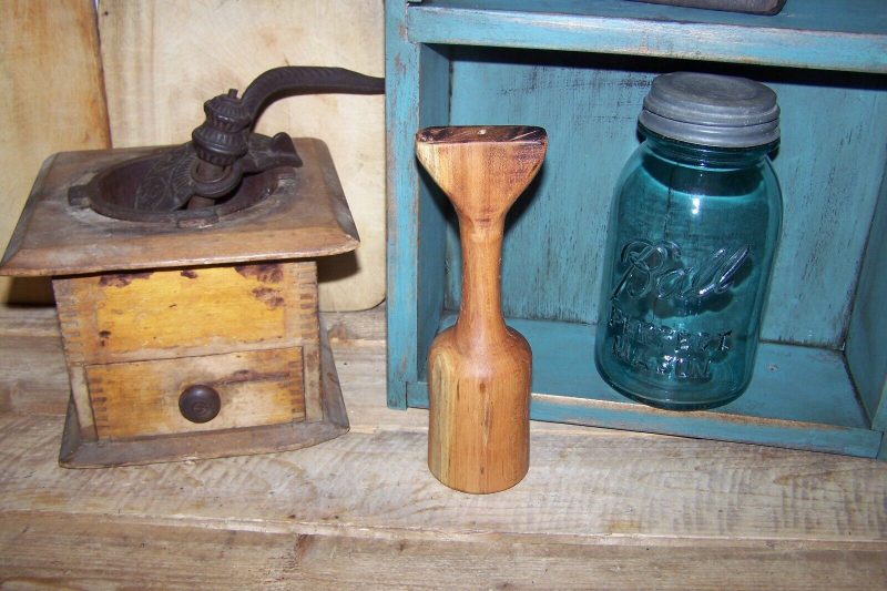 Vintage Wooden Potato Masher Pestle 8 Inches Long