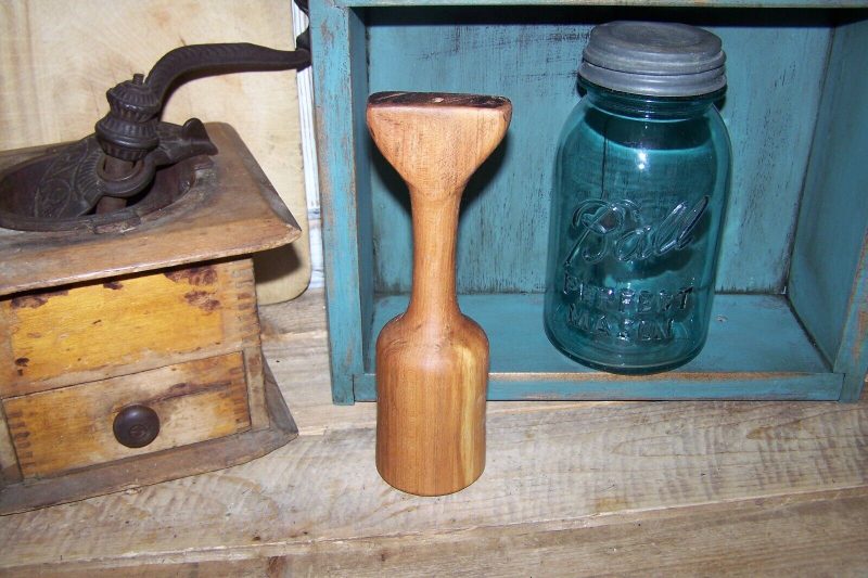 Vintage Wooden Potato Masher Pestle 8 Inches Long